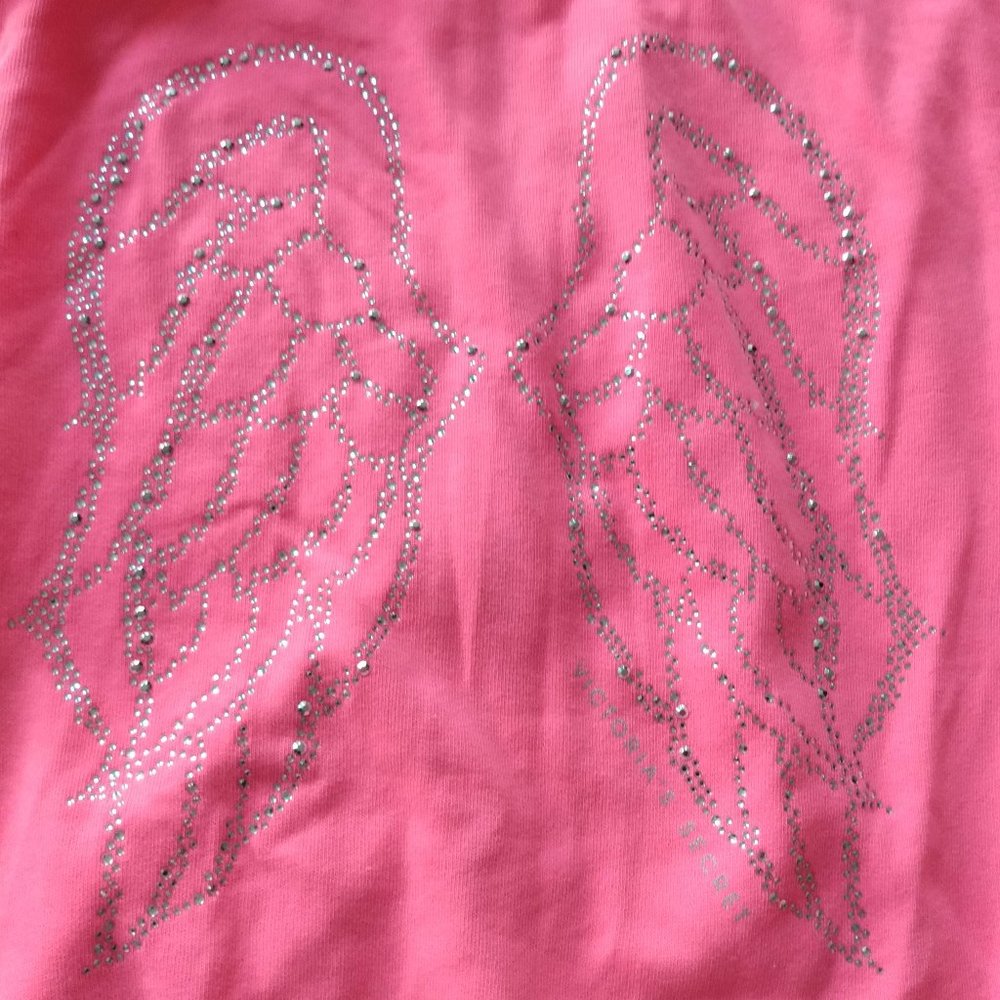 VS Bright Pink Angel Wing Sweatshirt size Medium